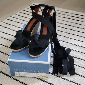 Hollywould Black Julie Espadrilles